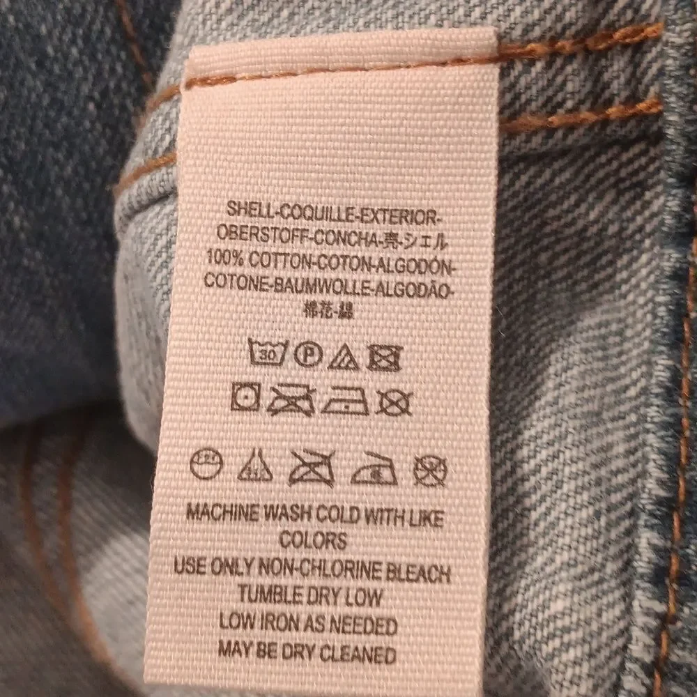 Free People Moto Double Breasted Denim Jacket. Country. Military.Coastal Cowgirl - Picture 13 of 14